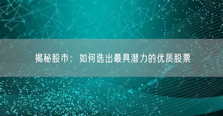 揭秘股市：如何选出最具潜力的优质股票