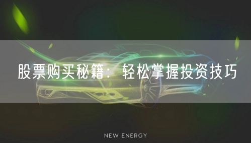 股票购买秘籍：轻松掌握投资技巧